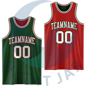 Maillot de combinaison de basket-ball à sublimation double face réversible personnalisé vert crème - Product Image 4