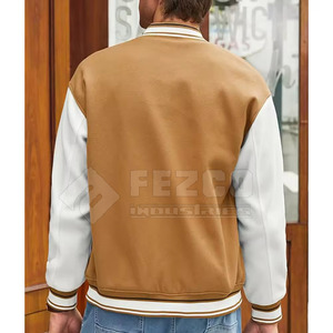 Timeless Hooded Letterman Jacket Stand Collar Front Logo <b>Crafted</b> for Men Seeking Warmth Style Winter Waterproof Eco-Friendly - Product Image 2