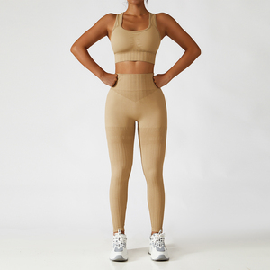 Conjunto de Yoga de entrenamiento para mujer 2025, Material sólido duradero con patrón a cuadros, ropa deportiva para gimnasio y Fitness para entrenamiento y ropa de gimnasio - Product Image 5