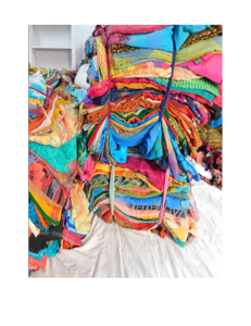 อินเดียขายส่งผู้หญิงชุดนอน Maxi ชุดชุดชั้นใน Kaftan กิโมโนชุดทำวินเทจรีไซเคิลเก่าผ้าไหมผ้าส่าหรีผ้า - Product Image 3