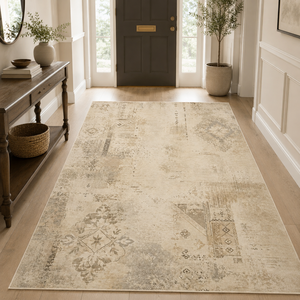 Netline Home Westward Watercolour Soft <b>White</b> Abstract Washable <b>Rug</b> - Product Image 4