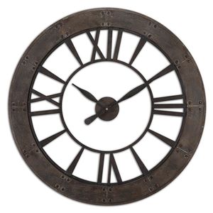 Rustic Iron <b>Wall</b> <b>Clock</b> For Farmhouse Style Interior Decoration Adding Warm Metal Character And Decorative Appeal - Product Image 4