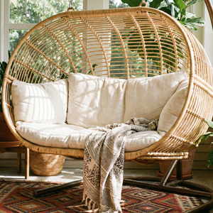 Rattan <b>Egg</b> <b>Chair</b>-<b>Outdoor</b> Farmhouse & Hotel Use Minimalist Design Durable & Comfortable Eco-Friendly Lightweight Villa & Park - Product Image 2