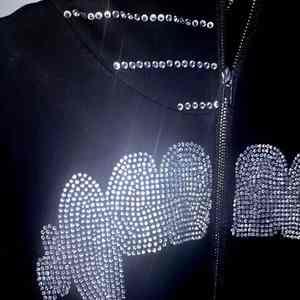 Sudadera Unisex 100% Algodón, Tejido Waffle, Cierre Completo, Transpirable, Secado Rápido, Bolsillo Canguro, Corte Regular, Estilo Gótico, Ecológica, Invierno - Product Image 3