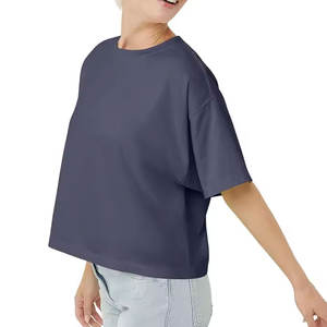 Camiseta corta ajustada de manga corta para mujer, camiseta informal de nuevo diseño, camiseta de mujer de diseño personalizado - Product Image 4