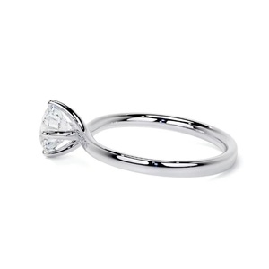 Bague en diamant de laboratoire rond en or blanc massif 10K certifié IGI couleur F VS1 clarté fabrication de bijoux de fiançailles - Product Image 5