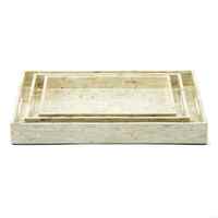 Plateau Saint Tropez Plateau Gris Faux Shagreen Design Unique Excellente Qualité Pour Servir Exportateur Nouveau Design Fait Main en Gros