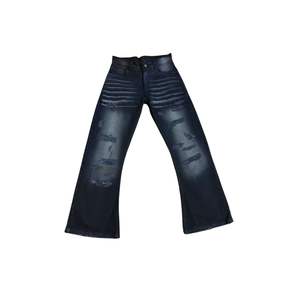 Pantalones Vaqueros Unisex de Mezclilla con Lavado Ácido, Desgastados, Sólidos, con Efecto Desteñido por el Sol, Bordado 3D, Diseño Recto Transpirable, Estilo Vintage Personalizado - Product Image 1