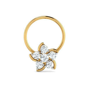 Floral Diamond Nose Stud for Kids Stainless Steel <b>Belly</b> <b>Button</b> <b>Ring</b> Gift - Product Image 1