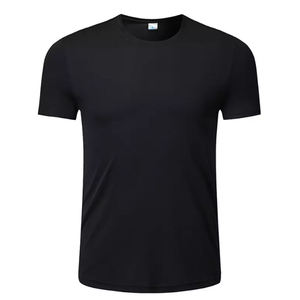 Camiseta ajustada de manga larga de algodón 100% para hombre, logotipo personalizado, manga completa transpirable, diseño liso de alta calidad, talla grande - Product Image 2