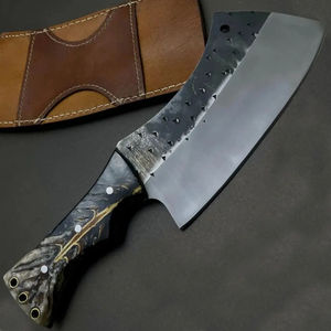 Cuchillo de Chef Burraq Personalizado Hecho a Mano de Acero Inoxidable, Cuchillo Multifuncional con Mango de Madera, Grado DIY, OEM/ODM, 10 Pulgadas, 2mm de Grosor - Product Image 3