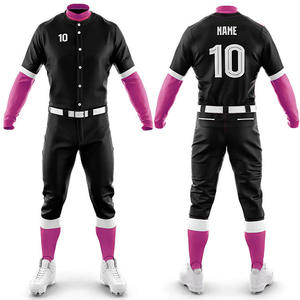 Venta al por mayor personalizado varios estilos adultos béisbol Jersey traje transpirable Jersey y pantalón Kit varios estilos uniforme de béisbol - Product Image 3