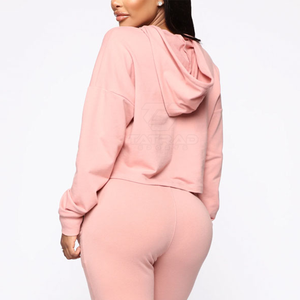 Hauts à capuche pour femmes en coton 100% Streetwear, crop tops à capuche, grandes tailles, respirants, de haute qualité, best-sellers - Product Image 4