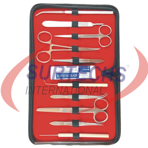 ชุดผ่าตัดเหล็กกล้าแบบใช้มือ10ชิ้นสำหรับนักเรียนสัตวแพทย์ - Product Image 3