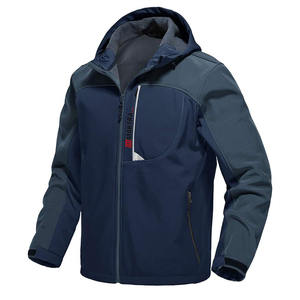 เสื้อแจ็คเก็ตกันลมกันน้ำสำหรับผู้ชาย, เสื้อแจ็คเก็ตบุนิ่มอเนกประสงค์กันน้ำสำหรับกีฬาและการทำงานกลางแจ้งกันลมยืดได้ - Product Image 1