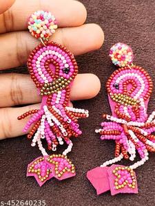 2025 nouveauté perles faites à la main tissé boucles d'oreilles mode broderie artisanat pour noël point de croix et couture - Product Image 5