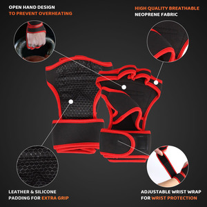 Best Performance Leather Breathable Lightweight Ventilated Weight Lifting <b>Gym</b> Workout Gloves <b>Wrist</b> Wrap <b>Support</b> Full Palm - Product Image 5