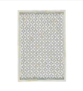 Plateau de service en nacre pour chocolat, vaisselle en incrustation d'os, plateau de service pour desserts à prix compétitif - Product Image 1