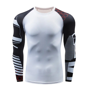 Ne Fashion Gym Camisas de compresión Personalizadas de alta calidad para hombres Rash Running Guard Transpirable Diseña tu propio Rash Guard - Product Image 3