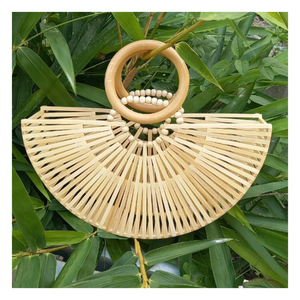 Bolso de bambú tejido vintage, hecho a mano con amor, natural y transpirable, ideal para ir de compras, salidas a la playa, uso diario elegante - Product Image 3