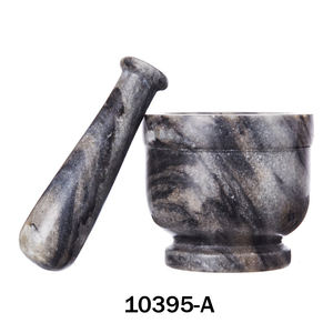 Kitchenware <b>Herbs</b> Grinder Tool Mortar Handcrafted Ocean Marble Mortar and Pestle Set for Hotels and Kitchens Tool <b>Product</b> - Product Image 2