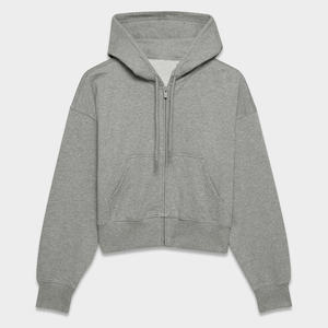 Nuevos Conjuntos Deportivos Cortos Grises con Logotipo Personalizado al por Mayor, Conjuntos Deportivos con Capucha y Cremallera para Mujer, Transpirables, Estilo Urbano, Joggers para Mujer - Product Image 5