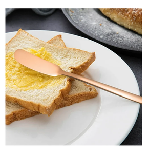 Couteau à beurre Ensemble de couteaux en laiton faits à la main Poignée PVD Accessoires Ensemble de couteaux d'épandage Conception personnalisée Cuisine à domicile - Product Image 4