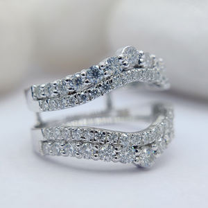 Bague de fiançailles et de mariage solitaire pour femme, diamant rond VVS cultivé en laboratoire, or blanc, plaqué or 9K/18K certifié, tendance - Product Image 3