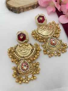 <b>Beautiful</b> Amrapali Style Brass <b>Earrings</b> For Women Antique Finish Trending Dangler <b>Earrings</b> Inspired By Indian Heritage Jewelry - Product Image 2
