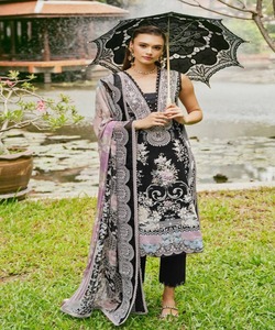 Salwar Kameez blanc Long Design élégant brodé modeste avec Dupatta Boutique Ladies Clothing Cousu trois pièces formelles - Product Image 6