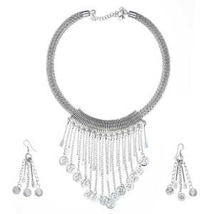 Urthn 1105617 Silver Plated Statement <b>Set</b> Bohemian Style Bridal <b>Jewelry</b> Gold Plated Earring and <b>Fine</b> <b>Jewelry</b> <b>Set</b> - Product Image 1