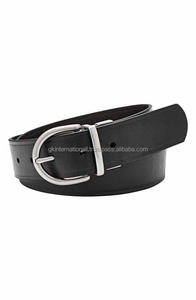 Nuevos cinturones de moda para mujer DE LA India en cuero genuino negro con hebilla de metal de lujo niquelado en todos los tamaños - Product Image 3