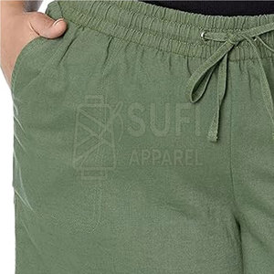 Shorts Altos Casuales para Mujer, 100% Algodón Transpirable, Ecológicos, de Secado Rápido, Textura Suave, Cómodos para Usar Todo el Día - Product Image 5