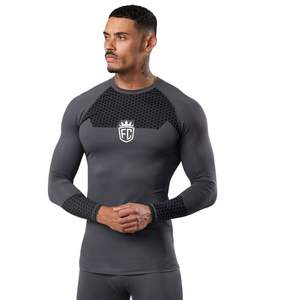 Camiseta de Compresión Elástica de Manga Larga para Hombre, Estilo Cargo, para Entrenamiento Deportivo y Gimnasio - Product Image 1