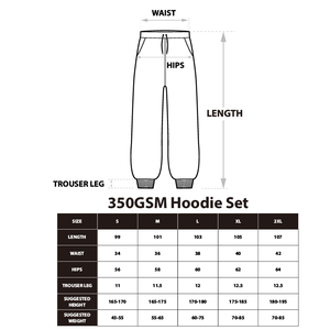 Ensemble de sweat-shirts à capuche doublés en polaire 350GSM, style automne-hiver, unisexe, sweat-shirt à manches longues avec pantalon à revers, vente en gros d'usine, vente chaude - Product Image 6