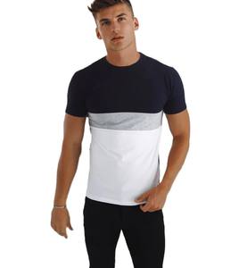 เสื้อยืดแขนสั้นแฟชั่นใหม่สำหรับผู้ชายเสื้อยืดระบายอากาศมีสามสีออกแบบได้ตามต้องการขนาดโลโก้ O-คอ - Product Image 1