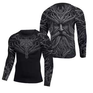 Rashguard haute performance personnalisé : chemise de compression à coutures renforcées pour les arts martiaux et l'entraînement intensif en salle de sport - Product Image 2