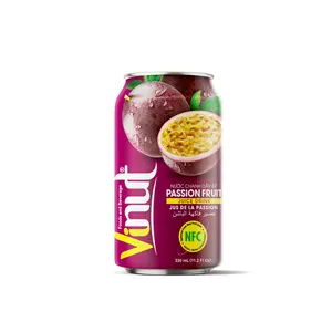 330ml VINUT Passion Fruit juice drink Never from concentrate Natural juice only Vietnam Suppliers Manufacturers