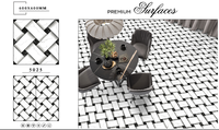 Carreaux de sol en porcelaine noir et blanc 600x600mm, design moderne, carreaux en céramique haute brillance pour appartement