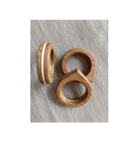 Porte-serviettes en bois de haute qualité décoration de table pour la maison/restaurants/hôtel/pour la couleur du bois rustique de forme ronde - Product Image 6