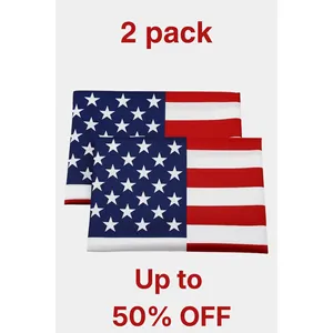 Custom American <b>Flag</b> with Digital Printing Aluminum <b>Pole</b> Satin or Nylon Material - Product Image 3