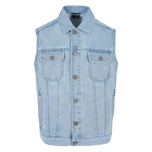 Vente en gros de gilet en jean de haute qualité pour hommes, meilleur design personnalisé, vêtements décontractés, respirant et nouveau style pour l'hiver, gilet en jean - Product Image 1