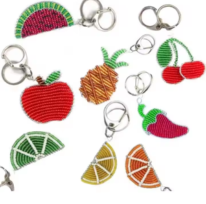 Llaveros bordados con cuentas de estilo tribal con embalaje personalizado Llaveros con cuentas hechos a mano de lujo con diseño de bordado de cuentas - Product Image 3