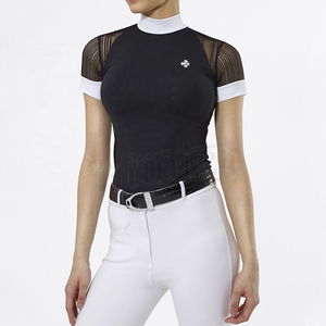 Personalizado último diseño Baselayers Tops Jodhpur & Breeches caballo ecuestre mujeres pantalones cortos manga camisa de montar - Product Image 1
