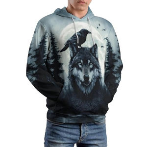 Venta al por mayor nueva llegada sudaderas con capucha de impresión digital para los hombres de alta calidad básicos de algodón de los hombres de gran tamaño Sudadera con capucha impresa digital - Product Image 1