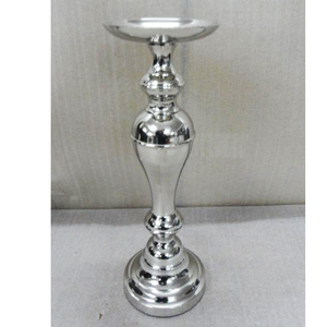 Silver Pedestal Aluminum <b>Candle</b> Holder Luxury Vintage Style <b>Candle</b> <b>Stand</b> Modern Premium QualityAluminum <b>Candle</b> <b>Stand</b> - Product Image 2
