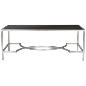Mesa de Centro Rectangular Moderna y Ecológica de Alta Calidad para Sala de Estar, Mesa de Té de Vidrio y Metal Forjado Personalizada - Product Image 1