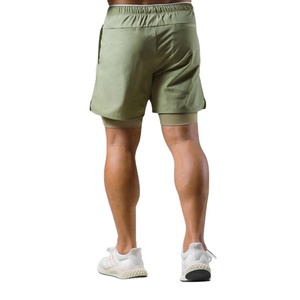 Pantalones cortos deportivos de poliéster de secado rápido para hombre con logotipo personalizado 2025 para correr, baloncesto, entrenamiento físico, patrón sólido informal - Product Image 3