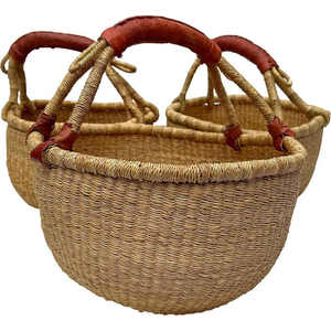 Cesta de hierba tejida ecológica Solución de almacenamiento de cocina de despensa hecha a mano clásica para el mercado de guardarropa y la idea de regalo - Product Image 3