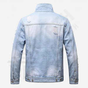 Chaqueta Vaquera Personalizada de Alta Gama para Hombre y Mujer, Cuello Alto, Reversible, Moda de Invierno, Ropa de Calle, Estilo Vintage - Product Image 2